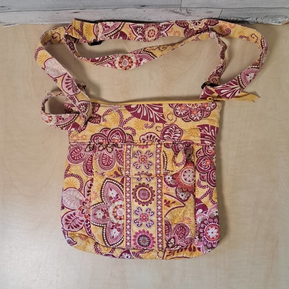 Vera Bradley Crossbody Messenger Bag Bali Gold (retired)